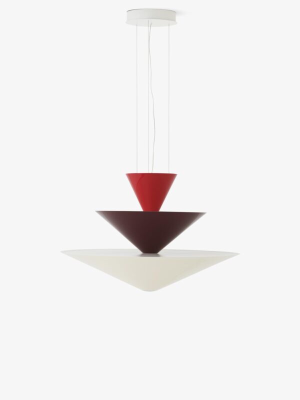 Suspension Gio LN15, Rouge, Bordeaux et Blanc